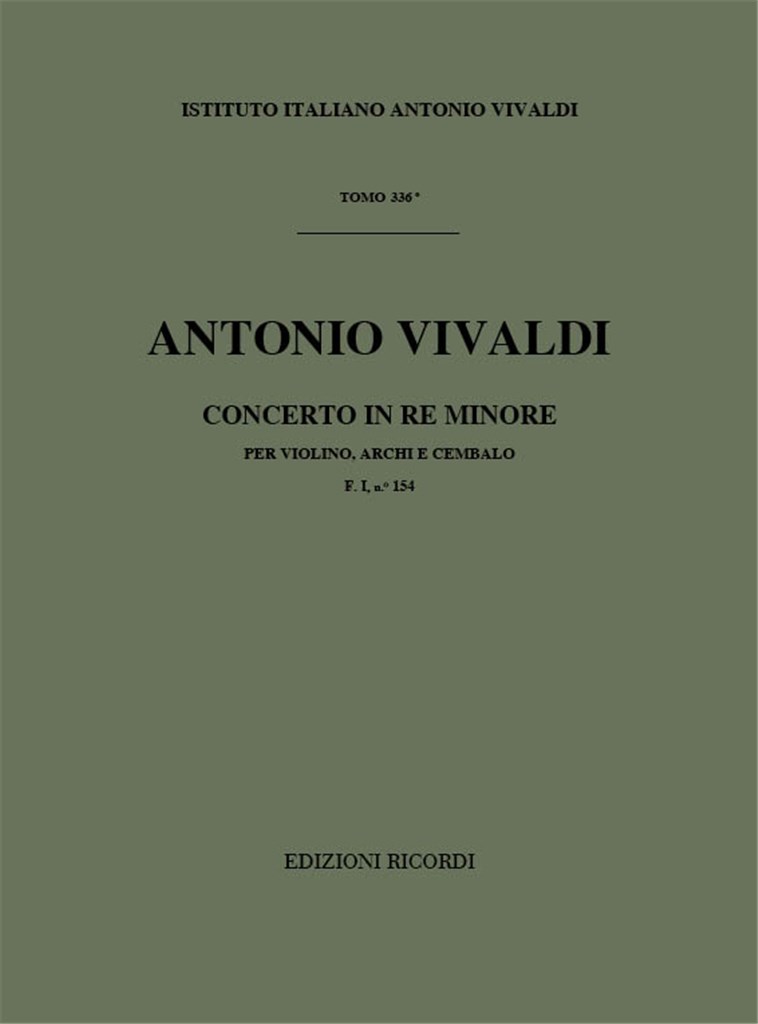 Concerti Per Vl., Archi E B.C.: In Re Min. Rv 241